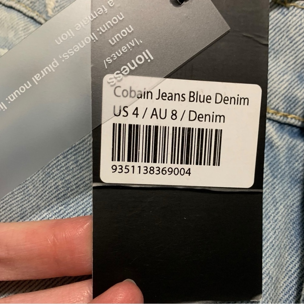 NEW Lioness Cobain Distress Wide Leg Light Wash Blue Jeans Women’s Size 4 - Picture 9 of 11